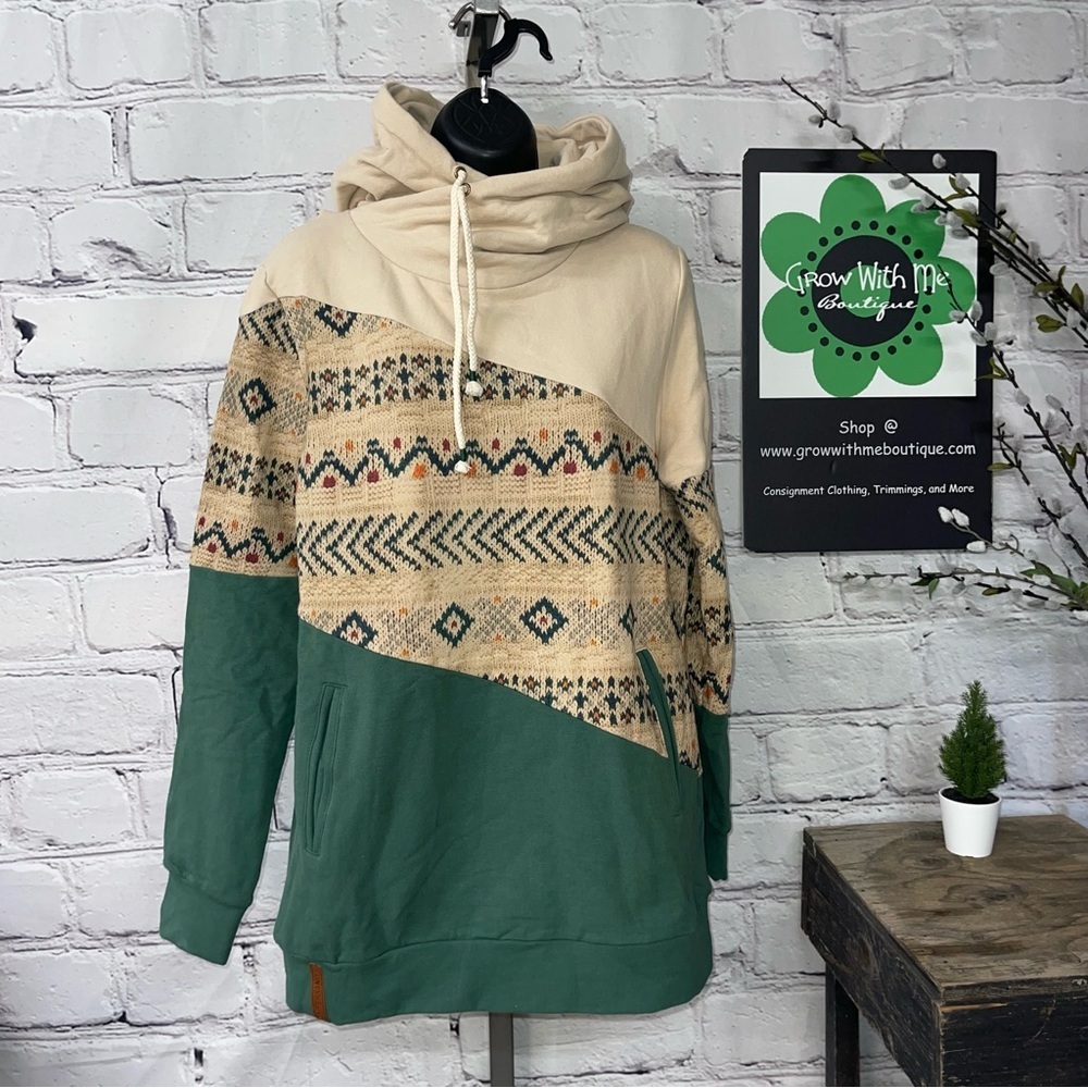 Ampersand Avenue, single hood, sweatshirt, sweater weather, print women’s large